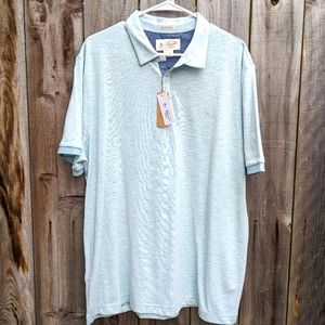 Original Penguin Men's Heritage Slim Fit Polo Shirt Light Blue Size XXL